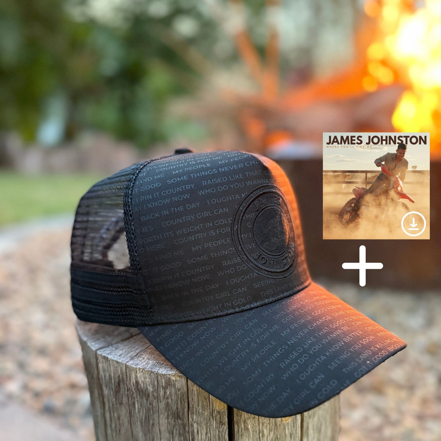 JJ BLACK TRUCKER CAP + $0.99 Digital Album Download