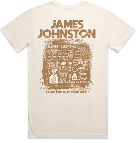 CREAM/BROWN JJ 2023 TOUR T-SHIRT