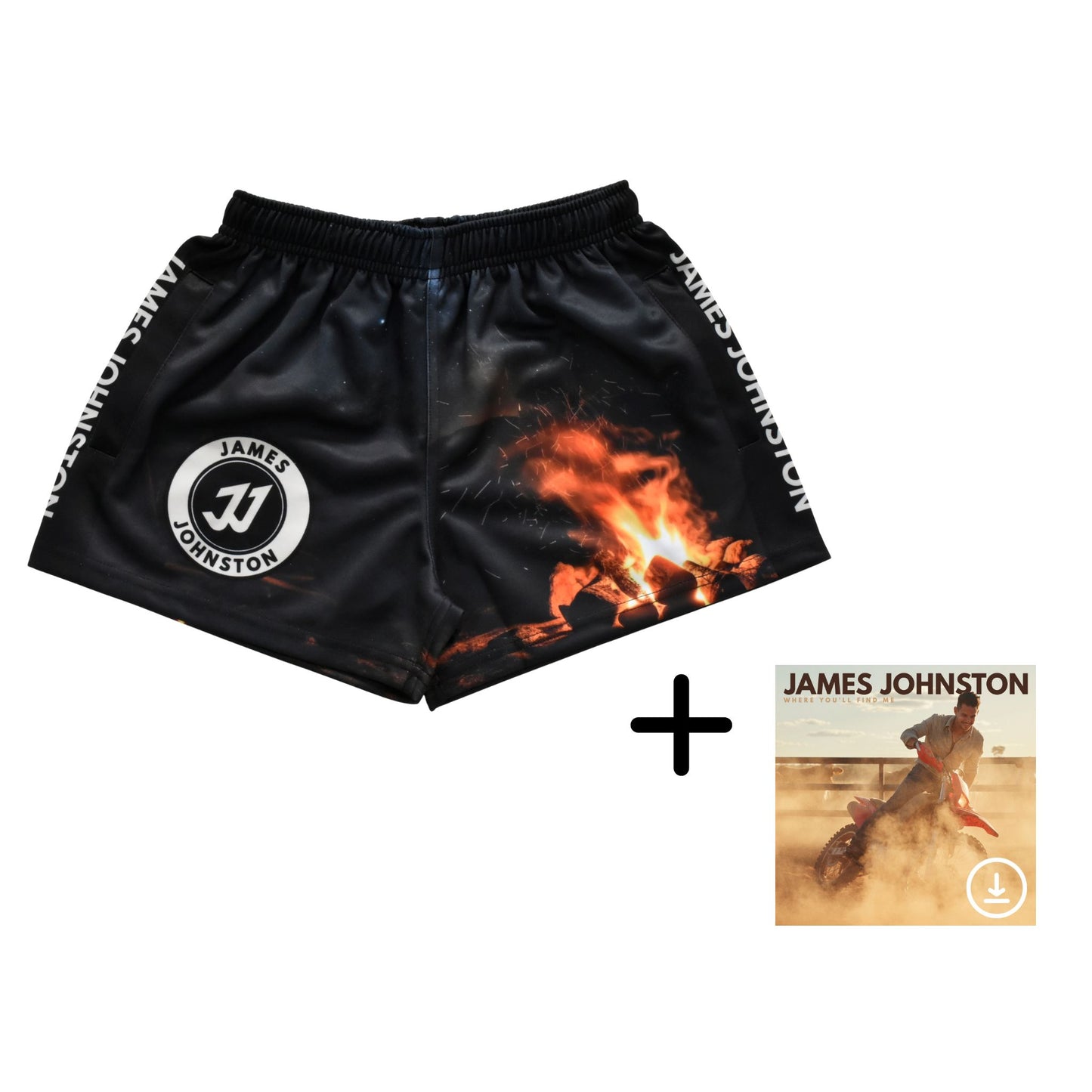 JJ (KIDS) CAMPFIRE FOOTY SHORTS (LIMITED EDITION) + $0.99 Digital Album Download