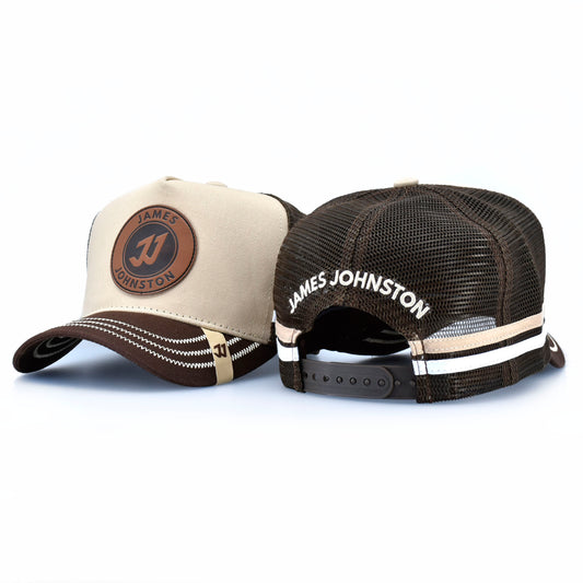 JJ Brown/Leather Trucker Cap
