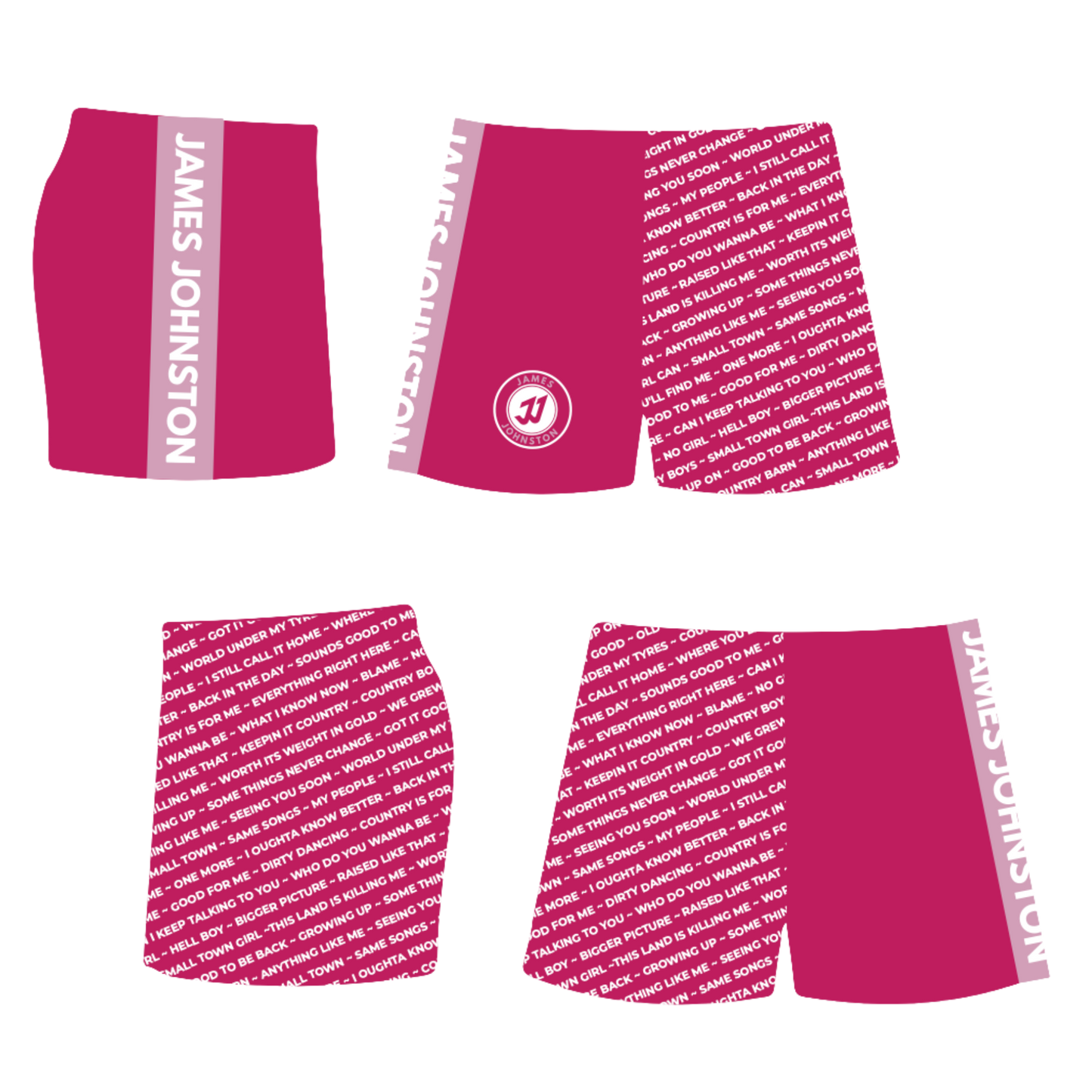 JJ PINK FOOTY SHORTS